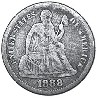 1888 Seated Liberty Dime NICELY CIRCULATED