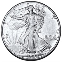 1945-D Walking Half Dollar UNCIRCULATED