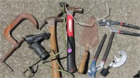 Misc Tools, Hammers, 2 channel locks, Copper Cutte