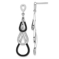 Sterling Silver- Austrian Crystal Dangle Earrings