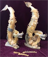 Pair of Dragon Figurines