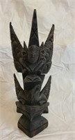 Hand carved wood Hindu statue