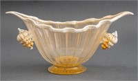 Ercole Barovier Murano Gold Fleck Glass Bowl