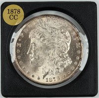 Coin 1878-CC Morgan Silver Dollar Brilliant Unc.