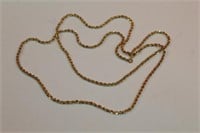 Dancraft Gold over Sterling rope necklace, 29”,