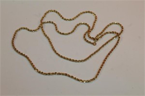Dancraft Gold over Sterling rope necklace, 29”,