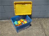 Mega Blocks Lot with Tote & Lid