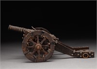 Qing Dynasty wooden copper gun