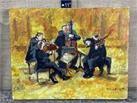 M. Goldblum painting on canvas - quartet