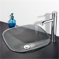 NEW $70- AQUATERIOR TEMPERED GLASS VESSEL SINK