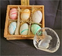 Decorative Easter Eggs/Bunny Paperweight