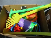 Box Lot of Sand Toys