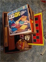 box of games and miscellaneous