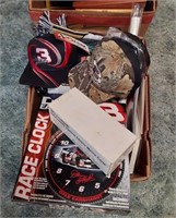 box of Dale Earnhardt items