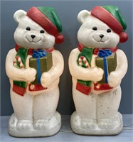 2 Empire Christmas Bear Blow Molds