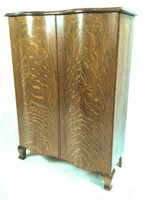 Serpentine Double Door Oak  Disc Cabinet by Herzog