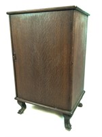 Single Door Oak Cylinder Record Cabinet