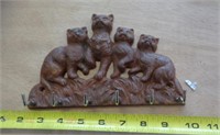 CAST IRON CAT COAT RACK