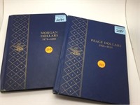 2 EMPTY PEACE & MORGAN DOLLAR COLLECTOR BOOKS