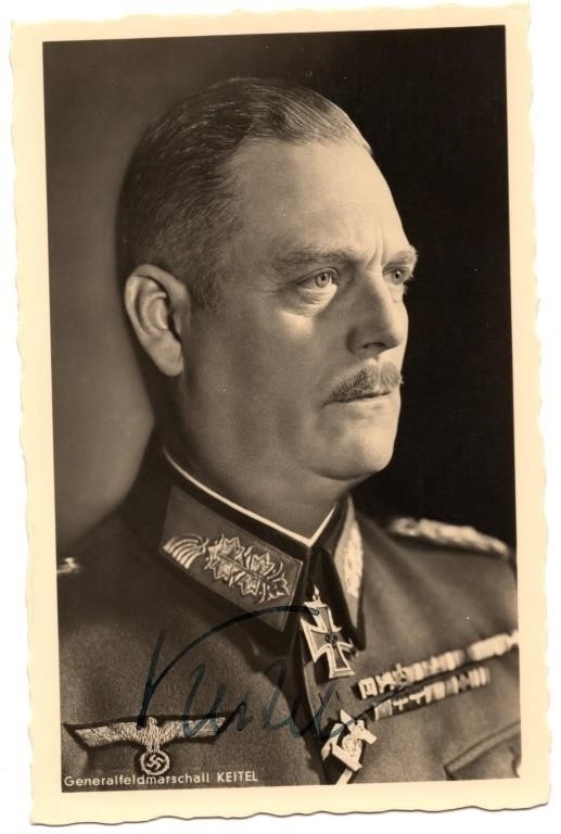 Autographed Photo Postcard Wilhelm Keitel