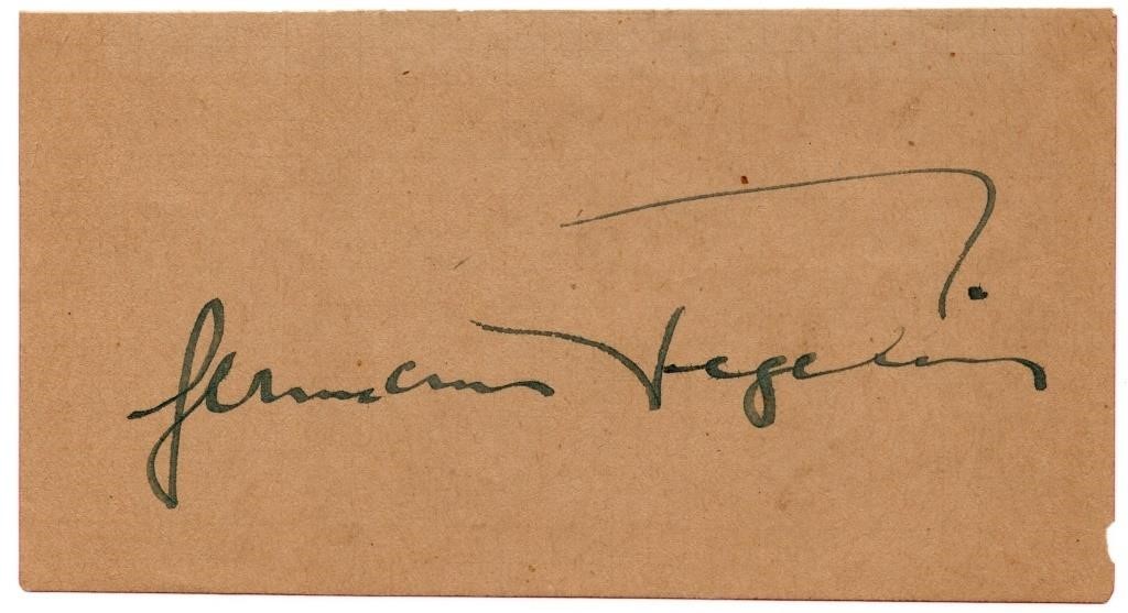 Clipped Hermann Fegelein Autograph