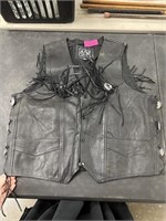 LEATHER MOTORCYCLE VEST