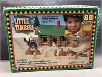 VINTAGE LITTLE TIMBERS WOOD BUILDING LOGS.  IN