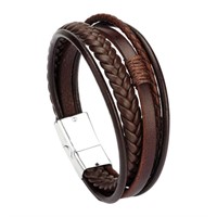 RVSWIHFA Men's Leather Bracelet