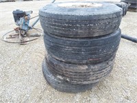 (4) 8.25R 15TR tires & 8 bolt rims