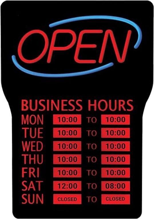 *Royal Sovereign LED Open Sign with Business Hours