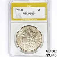 1897-O Morgan Silver Dollar PGA MS62+