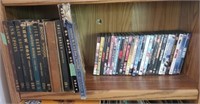 Shelf of DVD's and records