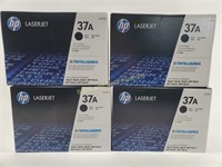 (4) New HP Laserjet 37A Black Print Cartridges