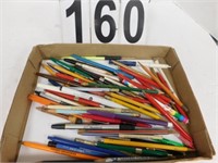 Flat of Advertising Pens & Pencils
