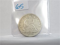 1868 S Seated Liberty Half Dollar