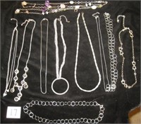 Lot of (10) Sterling Chains and Necklaces