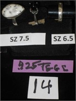 (3) .925 Rings Marked “TGGC” (The Genuine Gemsto