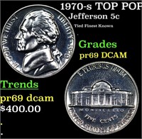 Proof 1970-s Jefferson Nickel TOP POP! 5c Graded p