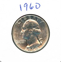 1960 Washington Uncirculated Silver Quarter
