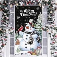 Christmas Snowman Door Cover