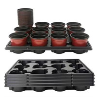 RooTrimmer 4 inch Round Nursery Pots 60pcs, 12 Cel