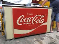 Original Coca Cola light box approx 5 x 3 ft