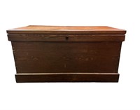 Early Pine Blanket Chest with Fine Dovetail