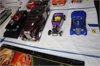 3 Die Cast Cars & 1 Large Plastic Car