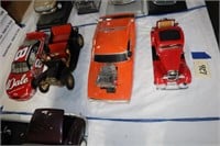 2 Die Cast Cars & 2 Plastic Cars