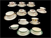 Antique Limoges Tea Cups, Elite, M & Z