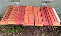 7 VTG BI-FOLD WOODEN SHUTTERS