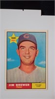 JIM BREWER ROOKIE TOPPS 1961 CARD