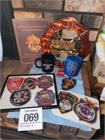 Fire department patches, etc.