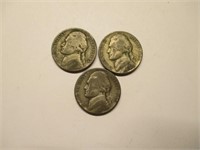 (3) Silver War Nickels